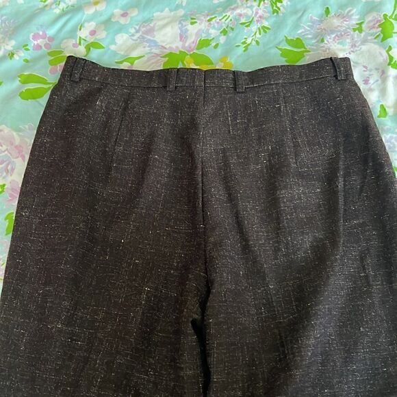 Vintage Escada Wool Pants Notched Ankles - 40 ALTERED - Picture 14 of 16
